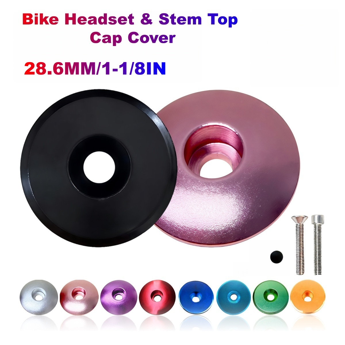 Snapback Hat Flat - 1-1/8 İnç Alüminyum Bisiklet Kulaklık Üst