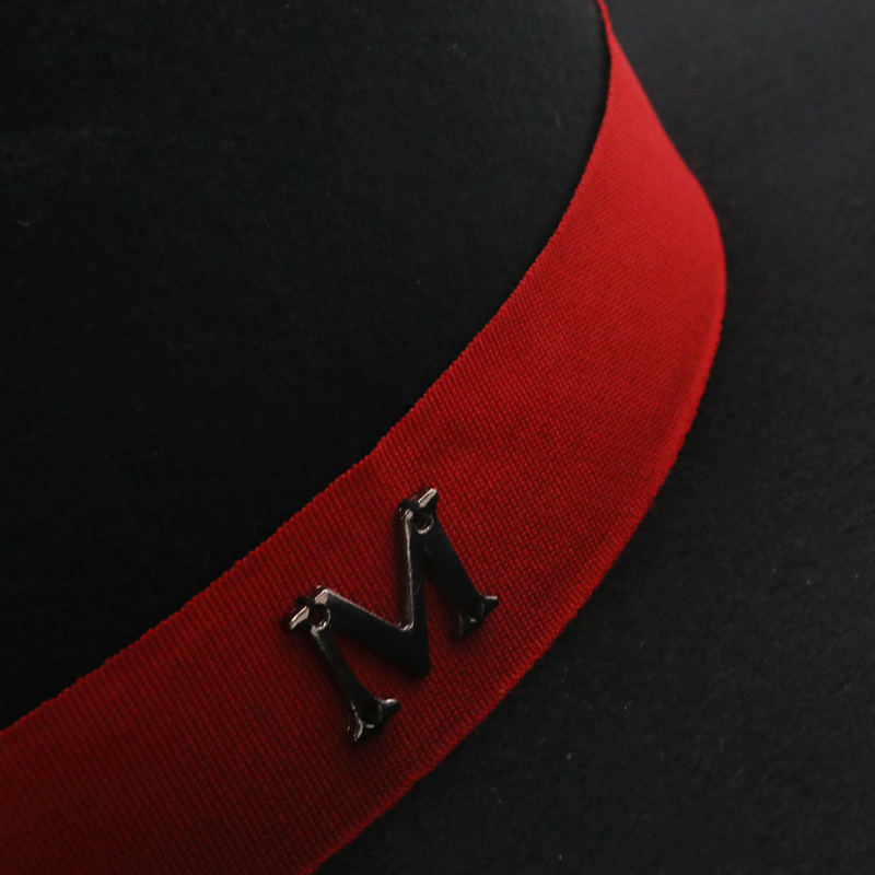 Yeni dış siyah iç kırmızı yün  - Fedora Hat Wool incelemesi ve fiyatı
