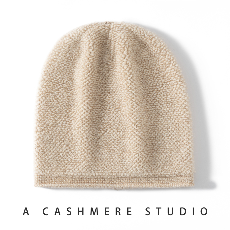 Yeni Sonbahar Kış %100 Saf Kaş - Beanie Cuffed Knit incelemesi ve fiyatı